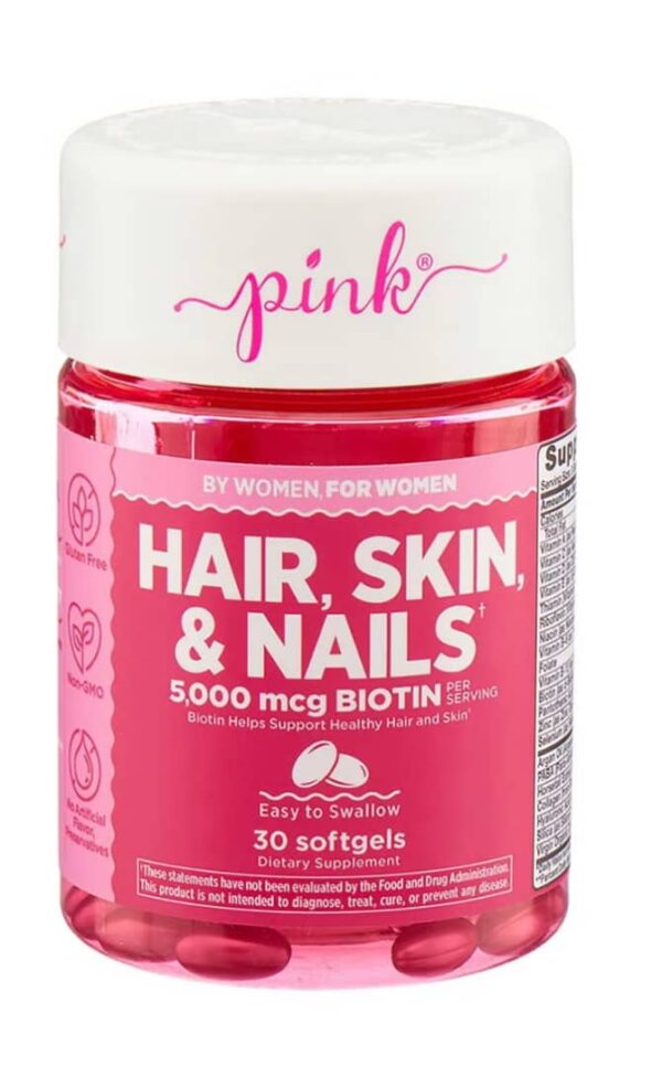 PINK HAIR SKIN AND NAIL SOFTGELS